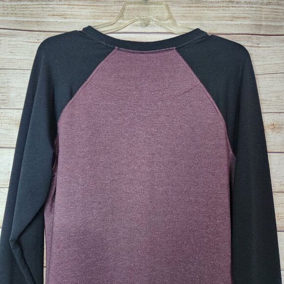 Orvis Raglan Long Sleeve T Shirt Men's XL Rayon Polyester Purple Black Baseball - Picture 9 of 14